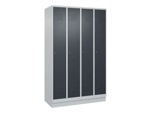 locker,HxBxD 1950x1200x500mm,4vak,vak B 300mm,cil.-slot,sokkel