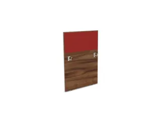 baliepaneel,v. bureau,aanbouw links,B 800mm,NP-tiepolo nut,BN4011-rood - 1