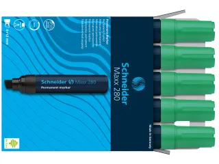 Marker Schneider Maxx 280 permanent beitelpunt groen - 5