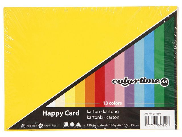 Karton Colortime 180g lente/pk 120v ArtSupplyShop.nl
