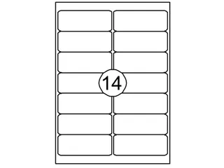 Etiket Quantore 99.1x38.1mm Wit 1400 Stuks - 1