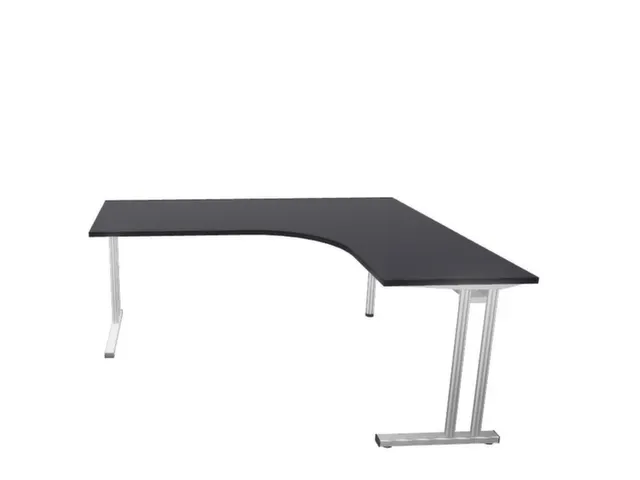 bureau in vrije vorm,HxBxD 740x1800x1600mm,vrije vorm,CC-zwart