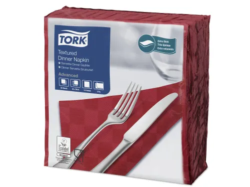 Tork 478789 Textured Dinnerservet Advanced Bordeaux 38x39cm