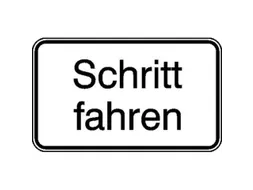aanwijzingsbord,Stapvoets rijden,aluminium gemerkt,gemoffeld,wit