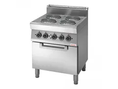 Elektrisch Fornuis met 4 kookplaten en heteluchtoven 70/70CFE