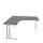 bureau in vrije vorm,HxBxD 740x1600x1600mm,vrije vorm,MS-donkergrijs