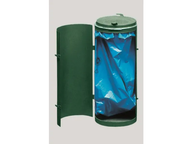 Afvalverzamelaar 70 Liter HxØ 900x450mm Met Deur Staal Ral6005