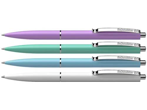 Balpen Schneider K15 pastel blisterkaart à 4 stuks assorti kleuren