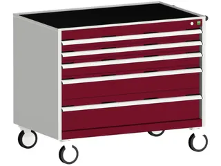 ladekast HxBxD 880x1050x650mm 5laden romp RAL7035 front RAL3004 - 1