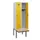 locker met bank,HxBxD 1950x600x815mm,2vak,vak B 300mm,draaigrendel