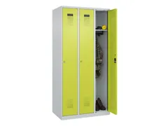 locker,HxBxD 1850x900x500mm,3vak,vak B 300mm,cil.-slot,staand op vloer