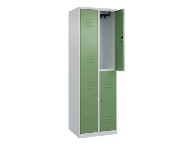 dubbeldekse locker,HxBxD 1850x600x500mm,2x2vak.,vak B 300mm