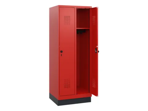 schoollocker,HxBxD 1630x600x500mm,2vak,vak B 300mm,draaigrendel,sokkel