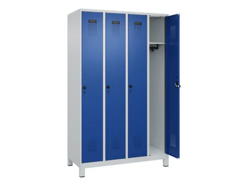 locker,HxBxD 1950x1200x500mm,4vak,vak B 300mm,draaigrendel,voeten
