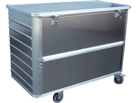 Bakwagens Van Aluminium Met Deksel 250kg 985x1280x675mm 650l