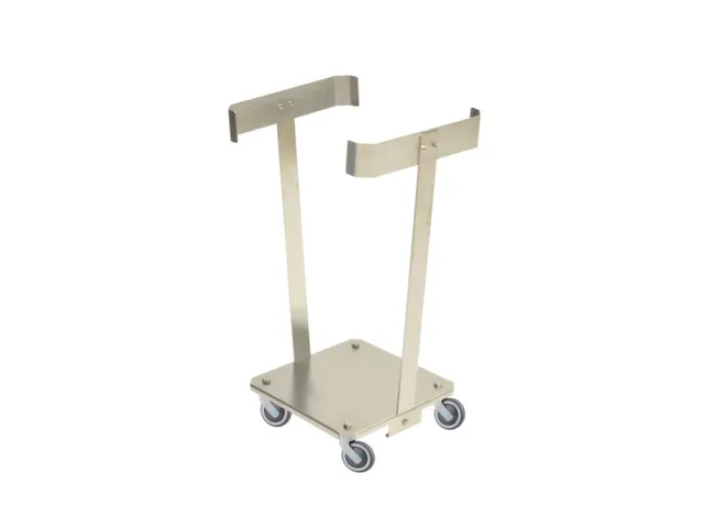 RVS vuilniszakstandaard,v. 1x125l,HxBxD 825x425x508mm,romp RVS