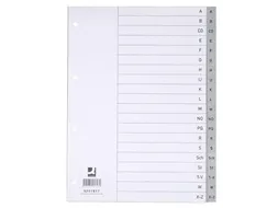 Tabbladen Set A-Z Met Indexblad PP A4 4-Gaats 20 Tabs Grijs