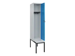 locker met bank,HxBxD 2120x400x815mm,1vak,vak B 400mm,draaigrendel - 2