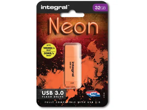 Integral Neon Usb-Stick 3.0, 32Gb, Oranje