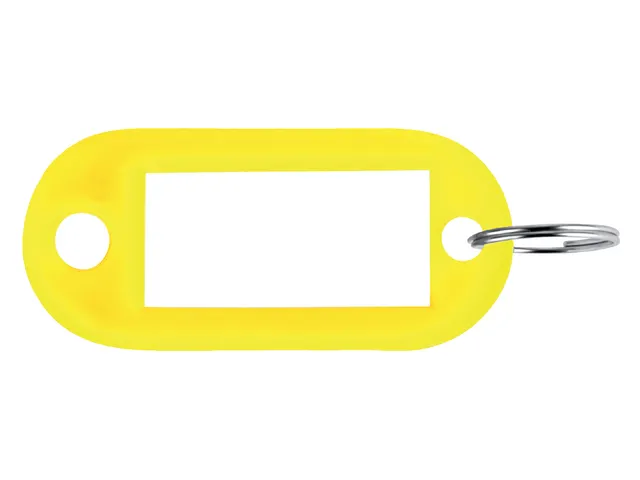 Sleutellabel Pavo kunststof geel 100 stuks