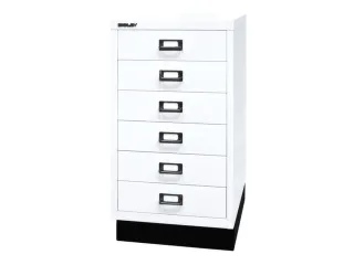 kantoor-ladekast HxBxD 670x349x432mm 6 laden romp verkeerswit staal - 2