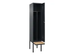 locker met bank,voor scheiding van kleding,HxBxD 2120x400x815mm,1vak