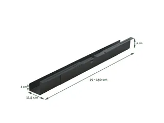 Kabelgoot BRASQ verstelbaar 75-150cm CT100 zwart - 4
