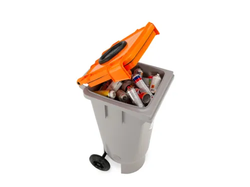 Verzamelbak,V. Spuitbussen,Kunststof,Grijs/Oranje,120L