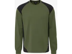 Fristads 7071 GTM T-shirt lange mouw legergroen/zwart maat M per stuk