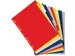 intercalaires pour ft A4, en PP 12/100e, 12 onglets, couleurs assortie