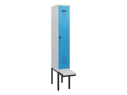 locker met bank,HxBxD 1950x300x815mm,1vak,vak B 300mm,draaigrendel