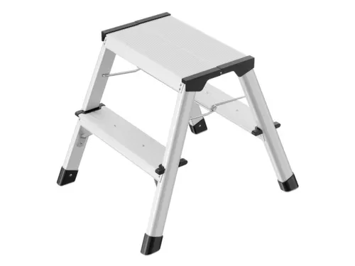 vouwtrapje bordes H 400mm 2x2treden HxBxD 400x490x490mm aluminium