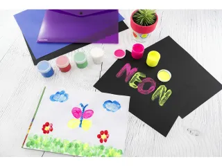 Vingerverf EFA ass. Kleuren neon 6x40ml in karton - 3