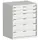 ladekast HxBxD 1000x800x525mm 6laden romp RAL7035 front RAL7035