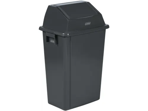 afvalbak,60l,HxBxD 735x460x333mm,wandmontage,romp PP grijs
