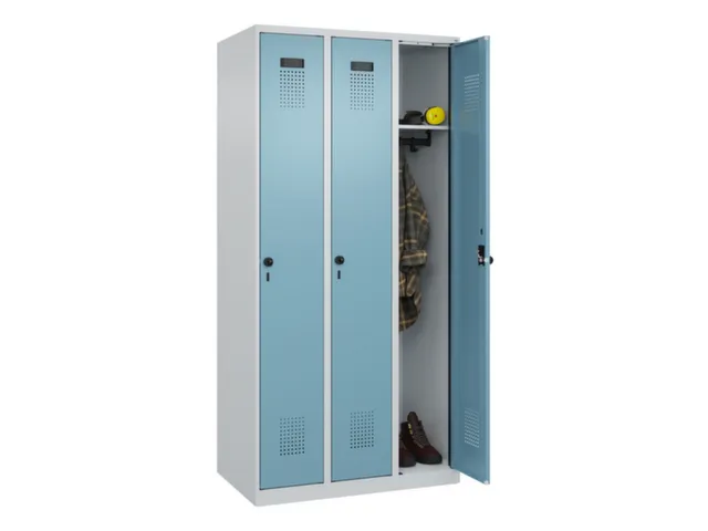 locker,HxBxD 1850x900x500mm,3vak,vak B 300mm,draaigrendel