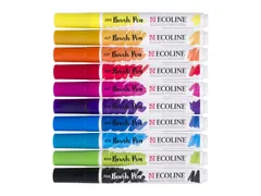 Brushpen Talens Ecoline set à 10 stuks primair