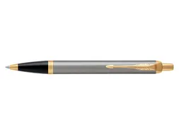 Balpen Parker IM Brushed Metal GT Medium Blauwe inkt