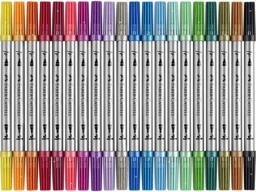 Viltstift Faber-Castell Duo 20 stuks glitter