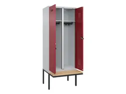 locker met bank,voor scheiding van kleding,HxBxD 2120x800x815mm,2vak