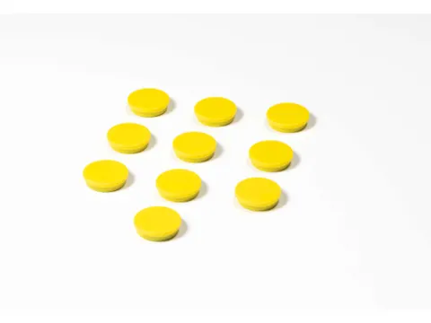 Memomagneten Smit Visual Rond 30mm Geel 10 stuks