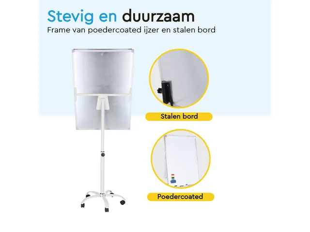 BRASQ Flipover Mobiel 70x100cm Magnetisch Wit inclusief accessoires