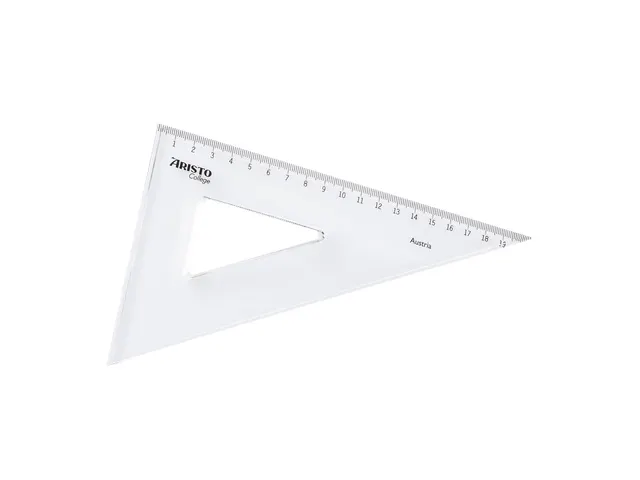 Driehoek Aristo 20cm 30/60 Graden Transparant