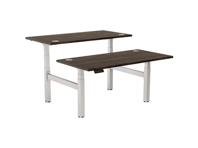 Cambio Zit-Sta bureau duo bench frame Zilver