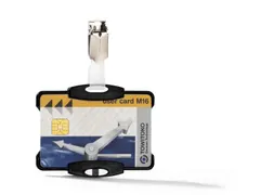 Veiligheidspashouder 85x54mm Met Clip Zwart