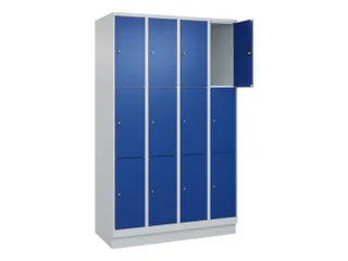 lockerkast,HxBxD 1950x1200x500mm,4x3vakken,vak B 300mm,cil.-slot - 1