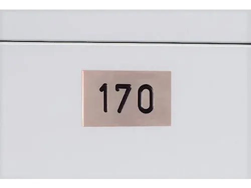 Nummerbord,V. Garderobekast/Lockersysteem,Achterzijde Zelfklevend