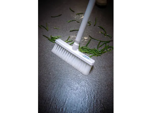 Vikan Hygiene veger met rechte nek 310mm medium vezels grijs