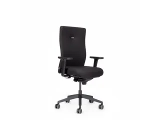 bureaustoel,synchroonmech.,m. 2D-armleuningen,zitting stof zwart - 1