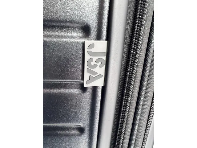 Reistrolleyset JSA 3-delig mat zwart gerecycled ABS